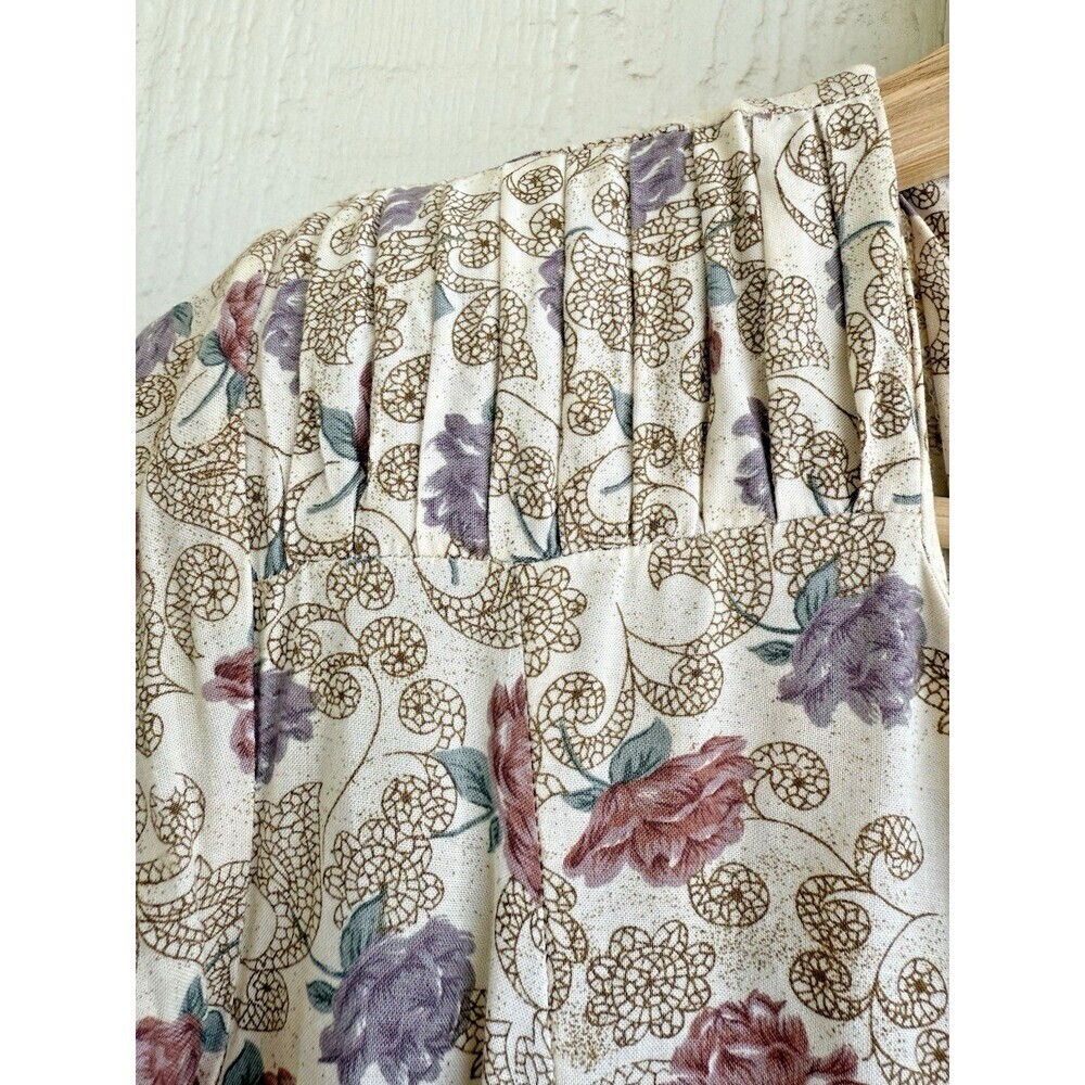 Betsys things petites dress Vintage cottagecore romantic floral short sleeve 4 - Picture 5 of 14